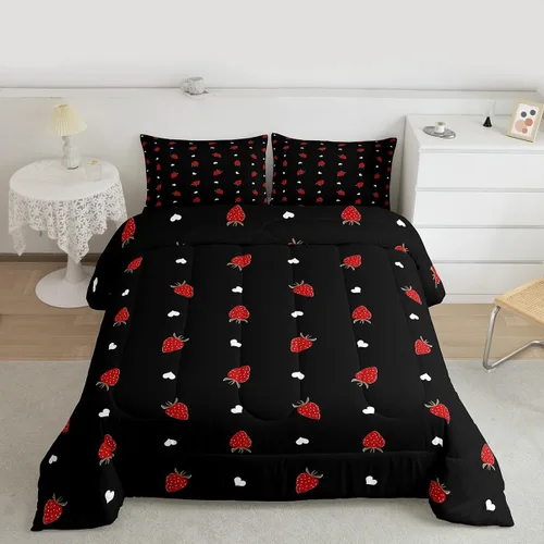 Miniatura 32 de Erosebridal - Juego de funda de edredón con flores de vaca de las Highlands, tamaño Queen, diseño de toro, juego de ropa de cama de ganado vacuno