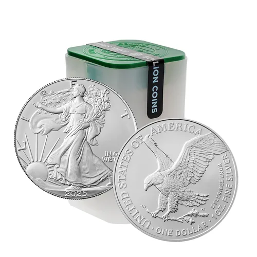 Miniatura 7 de 2025 Lote de (20) - 1 oz Águila de Plata Americana .999 Plata Fina con nuestro Certificado de Autenticidad Smyrnacoin No Circulada