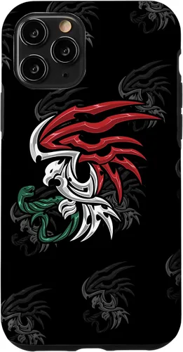 Miniatura 28 de iPhone 13 Bandera de México - Funda estilo tribal del escudo de armas mexicano
