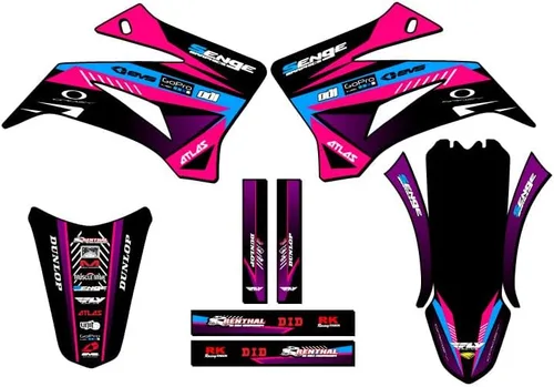 Miniatura 6 de TTR 125 SURGE 2008-2025 Kit de base gráfica Senge negro compatible con Yamaha
