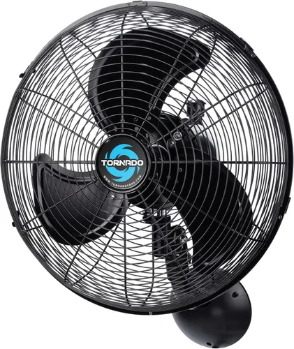 Miniatura 9 de Tornado Ventilador de pared oscilante de alta velocidad de la serie Pro de 24 pulgadas – 3 velocidades, 7200 CFM, cable de 6.6 pies – Certificado