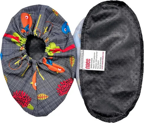 Miniatura 6 de 5 pares de fundas para zapatos para niños, reutilizables, antideslizantes, lavables, a prueba de polvo, duraderas, cubiertas para botas impermeables