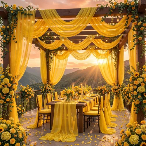 Miniatura 42 de Tela drapeada para arco de boda de 28" x 19 pies, telón de fondo de tela de gasa transparente, 1 panel de cortinas verde esmeralda para decoración