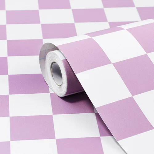 Miniatura 10 de Amiya Papel tapiz a cuadros para despegar y pegar, papel de contacto de mosaico blanco y negro, un juego de 17.3 x 480 pulgadas, moderno papel