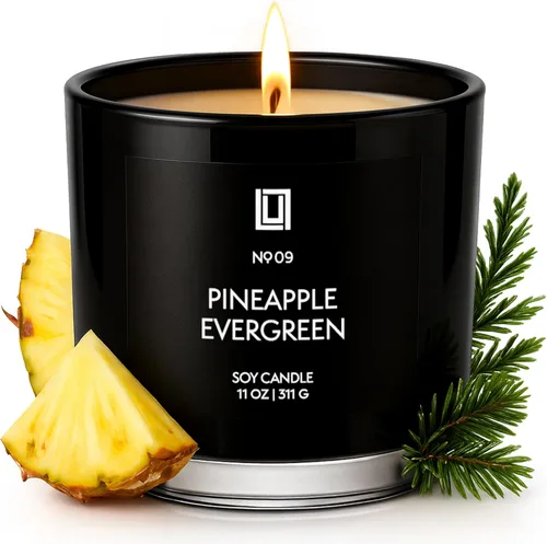 Miniatura 107 de Lulu Candles After Dark - Vela perfumada en tarro de soja de lujo de teca y caoba, vertida a mano en los Estados Unidos, Velas altamente perfumadas