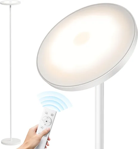 Miniatura 11 de SUNMORY Lámparas de pie para sala de estar, lámpara de pie LED súper brillante de 32 W/3000 lm con control remoto, lámpara de pie de 69 pulgadas