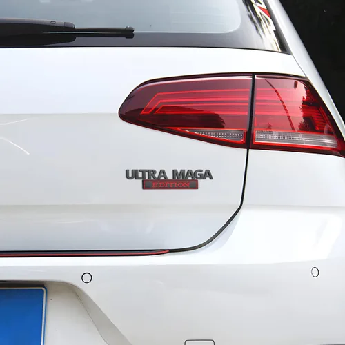 Miniatura 4 de AICEL Edición Ultra MAGA, emblemas de metal completo en 3D para coche, etiquetas de personalidad clásicas con adhesivo fuerte, insignias para coche