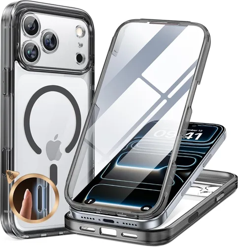 Miniatura 34 de Miracase Funda para iPhone 13 de 6.1 pulgadas, [sin burbujas] funda de teléfono de cuerpo completo con pantalla de vidrio completa integrada, sin