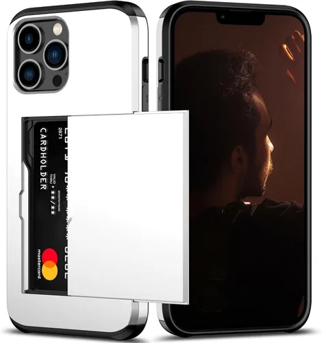 Miniatura 21 de Nvollnoe Funda para iPhone 12/12 Pro con Portarjetas [Almacena 5 Tarjetas] Funda Cartera de Doble Capa Resistente de Servicio Pesado a Prueba