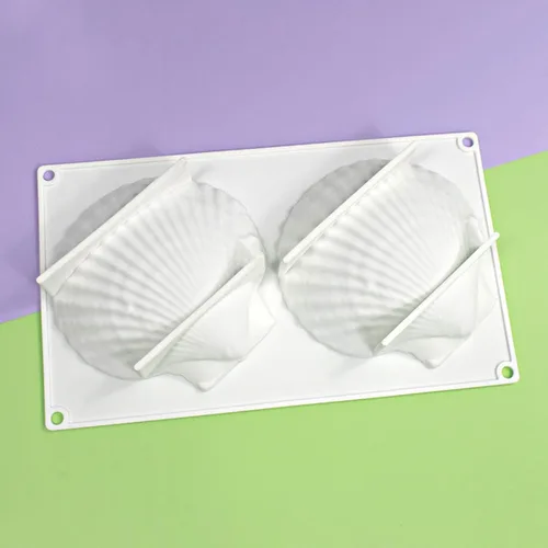 Miniatura 8 de mostsom Molde de silicona para hornear Big Sea Shell para hornear 3D Bakeware Molde de chocolate Molde de magdalenas Pan Pastel DIY Muffin