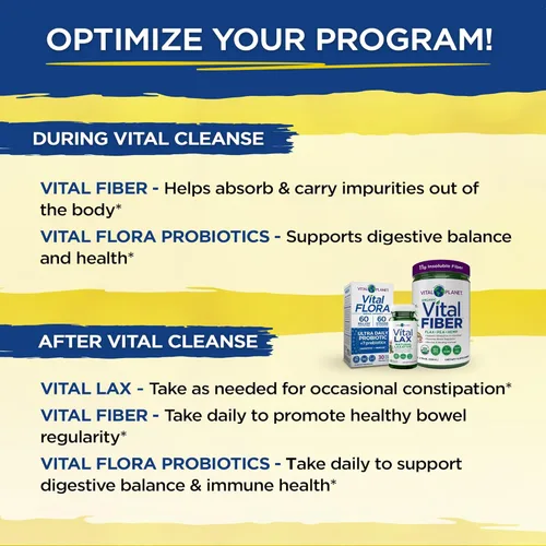 Miniatura 6 de Vital Planet - Vital Cleanse con cardo mariano, magnesio, aloe del cabo y hierbas, suplemento natural para estreñimiento ocasional y eliminación
