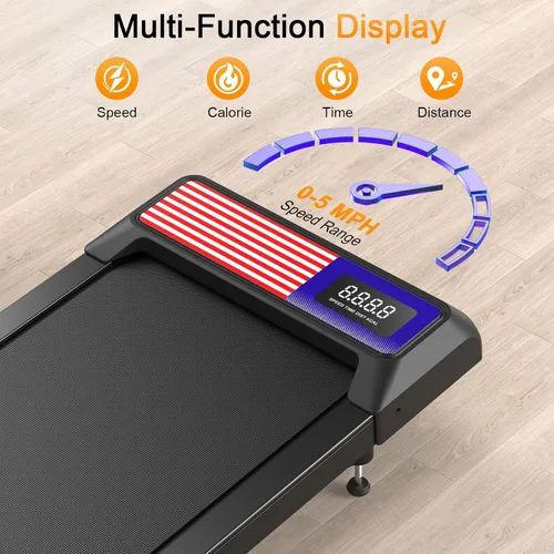 Miniatura 3 de Almohadilla para caminadora con 0-5% de inclinación, 2.5 HP compacta para debajo del escritorio para oficina en casa, alfombrilla pequeña