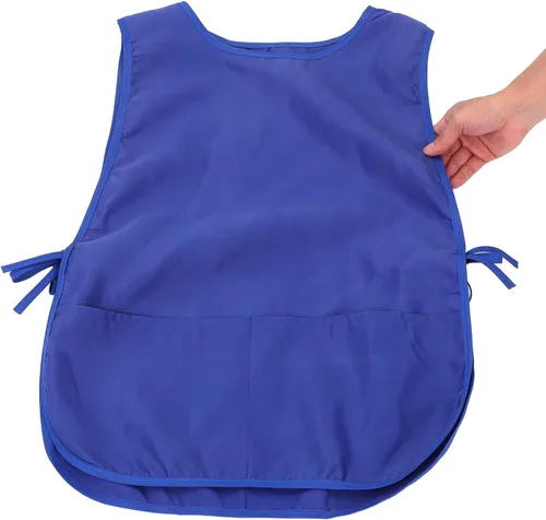 Miniatura 4 de 2 delantales de trabajo para adultos, para hombres y mujeres, resistentes al aceite, delantales de cocina y barbero con bolsillos, uniformes