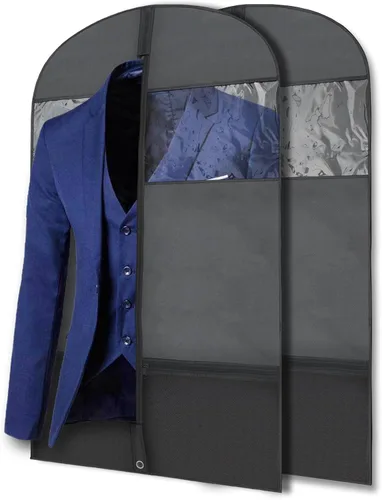 Plixio Bolsas para Prendas Bolsa de Traje para Viaje y Almacenamiento de Ropa de Vestidos, Camisas de Vestir, Abrigos— Incluye Cremallera y Ventana