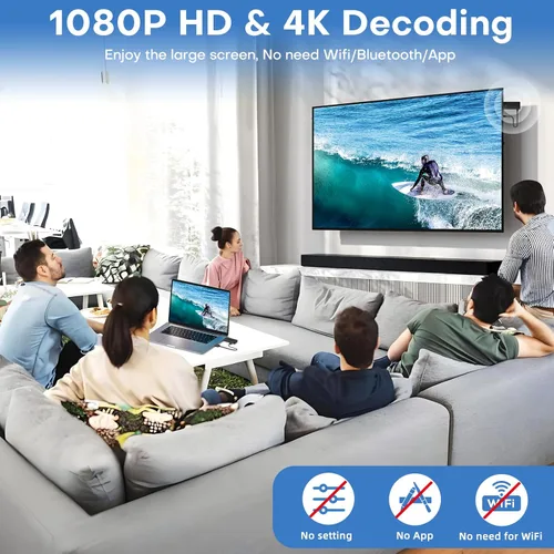 Miniatura 5 de Transmisor y receptor HDMI inalámbrico para kit de transmisión, antena incorporada de transmisión de baja latencia de transmisiones de video HD