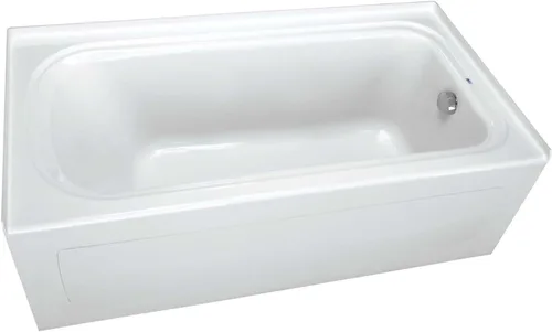 PROFLO PFS7242RSK Hillsboro - Tina de remojo de acrílico de tres paredes con drenaje derecho y desbordamiento, color blanco