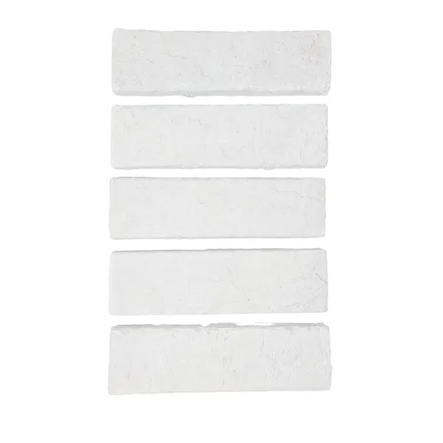 Miniatura 6 de 20 carillas blancas de ladrillo sintético, ladrillo fino de 8 x 2.4 pulgadas, azulejos de pared, ladrillos de pared 3D para decoración de pared