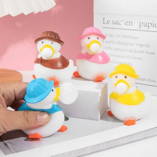 Miniatura 5 de 4 piezas de patos para apretar la bola de burbujas, juguetes para aliviar el estrés para niños y adultos, juguetes sensoriales para apretar, para 4