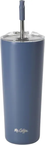 Miniatura 6 de Mr. Coffee Java Quest - Vaso térmico de acero inoxidable de doble pared de 16 onzas con tapa y popote reutilizable, con aislamiento térmico