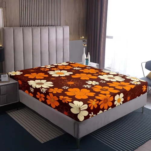 Miniatura 4 de Juego de sábanas para niños de los años 70 con diseño de flores Groovy Flowers, juego de ropa de cama hippie retro con 1 sábana encimera y 1 sábana