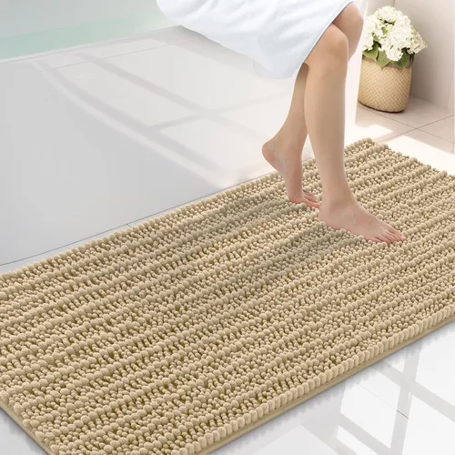Miniatura 175 de Smiry Alfombras de Baño 24x16 pulgadas, Alfombras de Baño de Chenilla Extra Suaves y Absorbentes, Respaldo de Goma Antideslizante, Lavable a Máquina