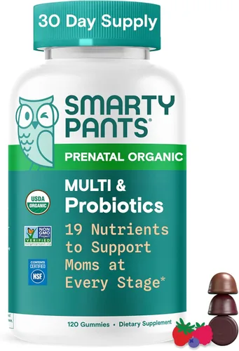 Miniatura 13 de SmartyPants Vitaminas prenatales orgánicas para mujeres, multivitamínicos: probióticos, biotina, metilfolato, omega3 (ALA), vitamina D3, C, vitamina