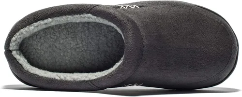 Miniatura 6 de NewDenber Men's Warm Memory Foam Suede Plush Lined Slip on Indoor Outdoor Clog House Slippers
