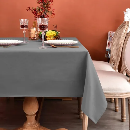 Miniatura 21 de MEANMOY Mantel cuadrado de poliéster lavable, resistente al agua y a las manchas, de 210 GSM, de 54 x 54 pulgadas, mantel de mesa rectangular sin