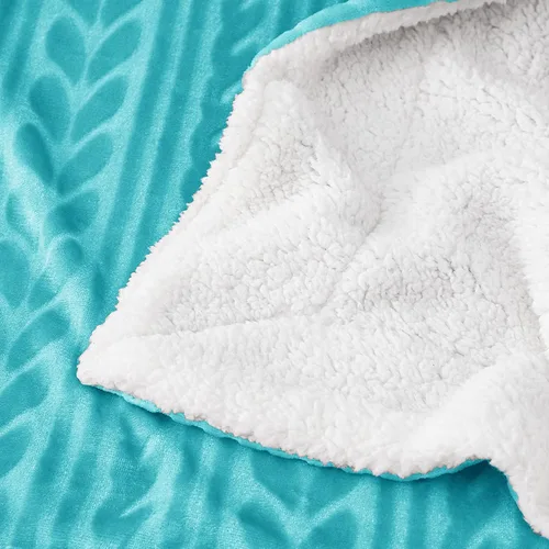Miniatura 6 de Exclusivo Mezcla - Manta de forro polar sherpa reversible, mantas de lujo de terciopelo mullidas y suaves para sofá, 50 x 70 pulgadas, color azul