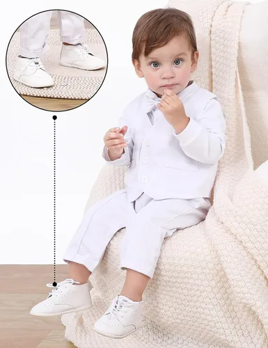 Miniatura 3 de AGJ Zapatos de vestir Oxford para bebés, niños y niñas, de piel sintética, suela suave, zapatos antideslizantes para caminar y bodas
