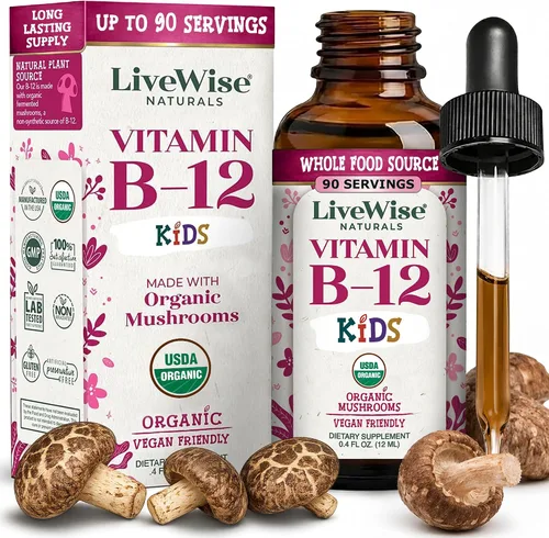 Miniatura 10 de Líquido B12 Vitamina Sublingual – Vitamina Líquida Totalmente Natural Vegana B12 Gotas – Suplemento de adenosilcobalamina sin OMG y metilcobalamina