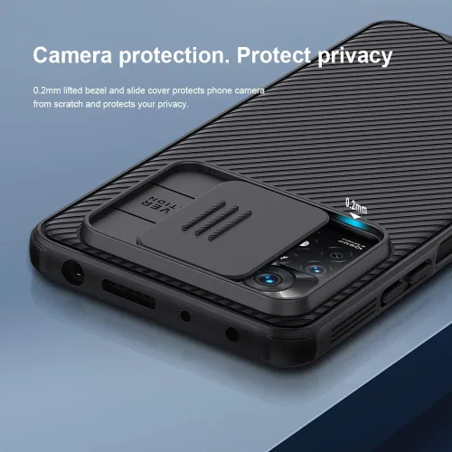 Miniatura 2 de Funda para Xiaomi Redmi Note 11 Pro con cubierta de cámara, parte trasera delgada de policarbonato duro y funda de parachoques suave Protección