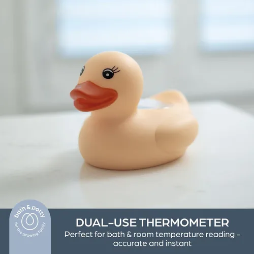 Miniatura 4 de Dreambaby Duck - Termómetro de baño recargable USB para bebé, lectura instantánea, habitación digital y bañera de bebé, juguete flotante divertido