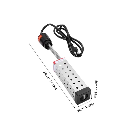 Miniatura 2 de Calentador de agua de inmersión eléctrico de 1500 W para piscinas, tubo de calefacción de piscina eficiente con enchufe, suministros ideales
