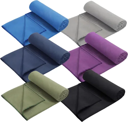 Miniatura 10 de Breling Paquete de 3 toallas de 26 x 73 pulgadas para esterilla de yoga caliente, antideslizante, para gimnasio, absorbente de sudor, toalla