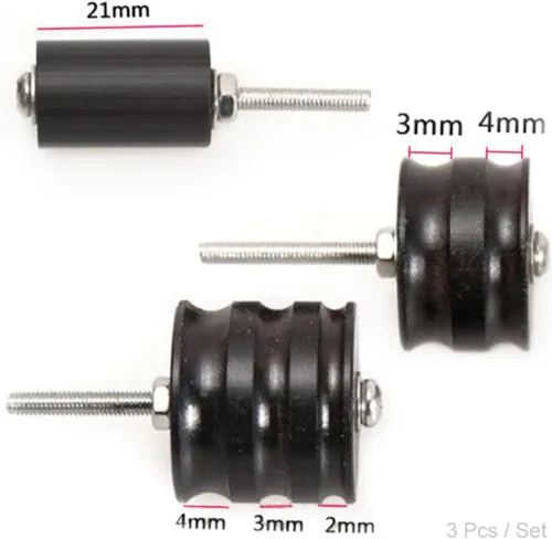 Miniatura 8 de Juego de 3 herramientas de pulido de cuero, barras pulidas de madera de ébano negro, bruñidor de cuero de madera de ébano, juegos de bruñidor