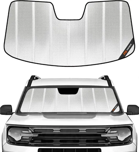 Miniatura 9 de Parasol para parabrisas Pigenius para Ford Bronco Sport 2021-2025 - Protector de ventana delantera - Metálico