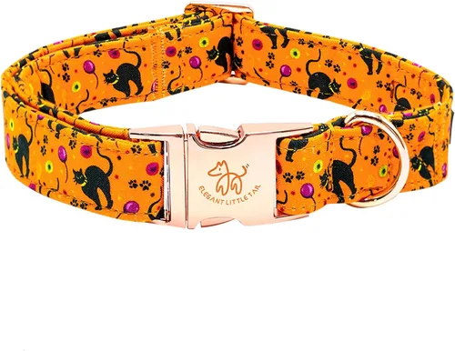 Miniatura 19 de Elegant little tail Collar para perro de Pascua, collar de perro con estampado de huevos de conejo, collar para mascotas, collar rosa para perros