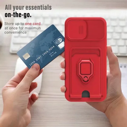 Miniatura 5 de Funda con correa cruzada para Samsung Galaxy S22 Ultra 5G con tarjetero y soporte de anillo magnético, cordón ajustable de silicona a prueba de Negro