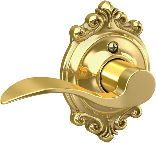 Miniatura 19 de SCHLAGE - Manija de puerta Accent con cerradura de paso libre para pasillo y armario en bronce antiguo - F10 ACC 716 Bronce Envejecido