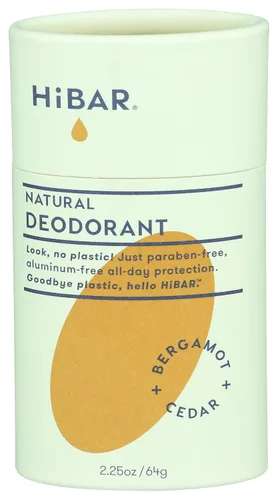 Miniatura 12 de HiBAR - Desodorante sin plástico de bergamota y cedro - Desodorante natural - Protección durante todo el día - Con cera de semillas de girasol