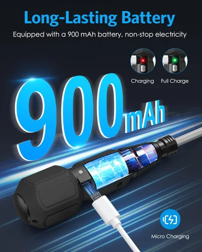 Miniatura 4 de AMIR Destornillador eléctrico inalámbrico, juego de destornilladores eléctricos recargables, kit de herramientas de reparación automática portátil