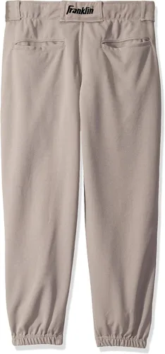 Miniatura 4 de Franklin Sports Pantalones de béisbol y sóftbol juveniles, hasta la rodilla + pantalones de béisbol de ajuste relajado para niños, color blanco