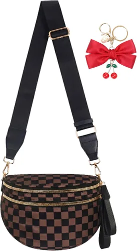 Miniatura 20 de Bum Bag Crossbody Bag para mujer Amplias bolsas Riñoneras cruzadas de nailon Monedero con cinturón para viajar y correr, regalos de moda