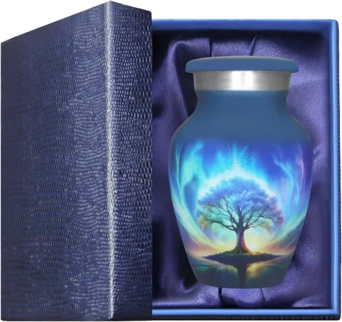 Miniatura 10 de M MEILINXU Urna para cenizas para adultos, hombre o mujer, urnas de cremación para cenizas humanas, hombre y mujer adultos, decoración funeraria