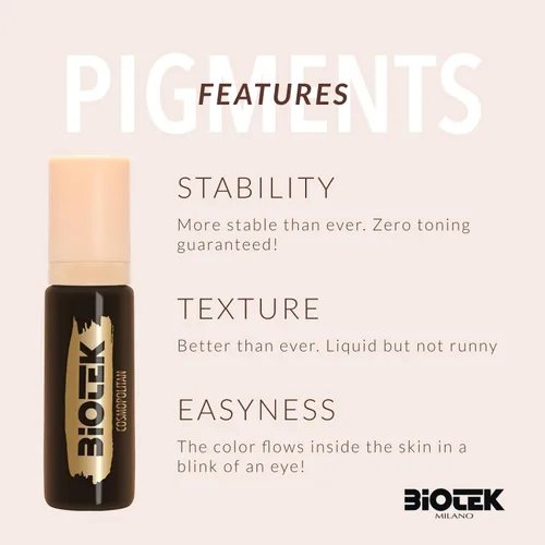 Miniatura 4 de Pigmento de cejas para maquillaje permanente profesional, líquido inorgánico, color marrón extra oscuro, fabricado en Italia, Cosmopolitan, 0.50