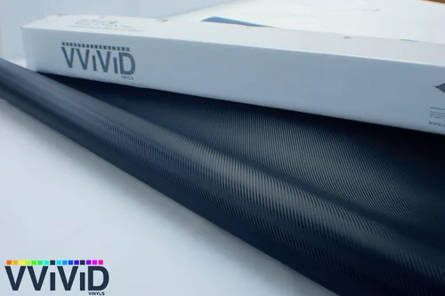 Miniatura 2 de VVIVID XPO Rollo para envolver de vinilo de fibra de carbono, color azul marino con tecnología de liberación de aire, Azul