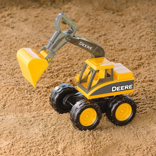 Miniatura 5 de TOMY John Deere Sandbox Big Scoop Excavadora de juguete con cama de volteo basculante – Juguetes de construcción John Deere – Juguetes para niños