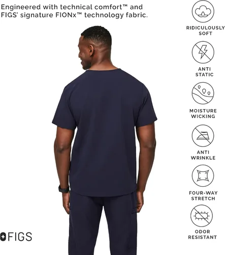 Miniatura 3 de Camiseta quirúrgica Figs Leon, de dos bolsillos, a medida, súper suave, antiarrugas, para hombre