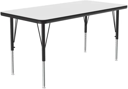 Miniatura 9 de Correll - Mesa rectangular de 24 x 36 pulgadas, mesa de actividades superior de borrado en seco, altura ajustable (19 a 29), laminado de alta
